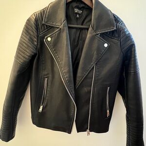Topshop Black Leather Jacket